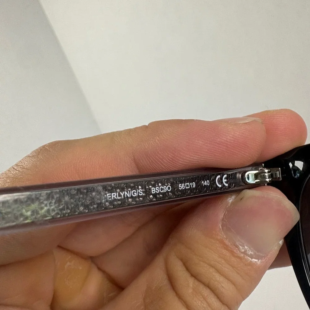 Kate Spade Erlyn Sunglasses Women 56mm Black Grey Gradient Round ERLYN/G/S BSC9O